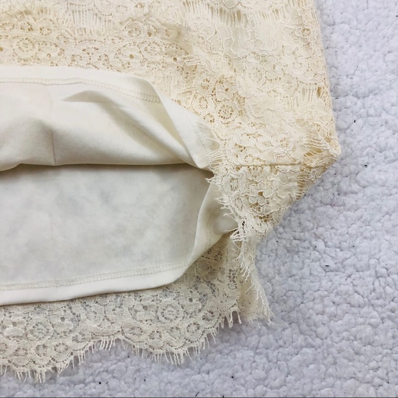 Sophia + Zeke Cream Eyelash Lace Fitted Dress - Picture 7 of 7